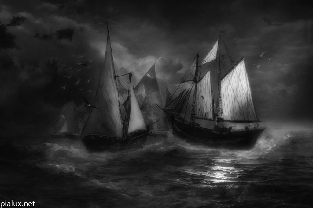 CG Ships in stormy waters3 mono