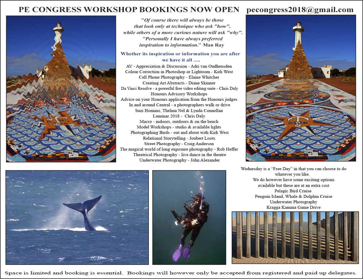 Workshops Bookings Open