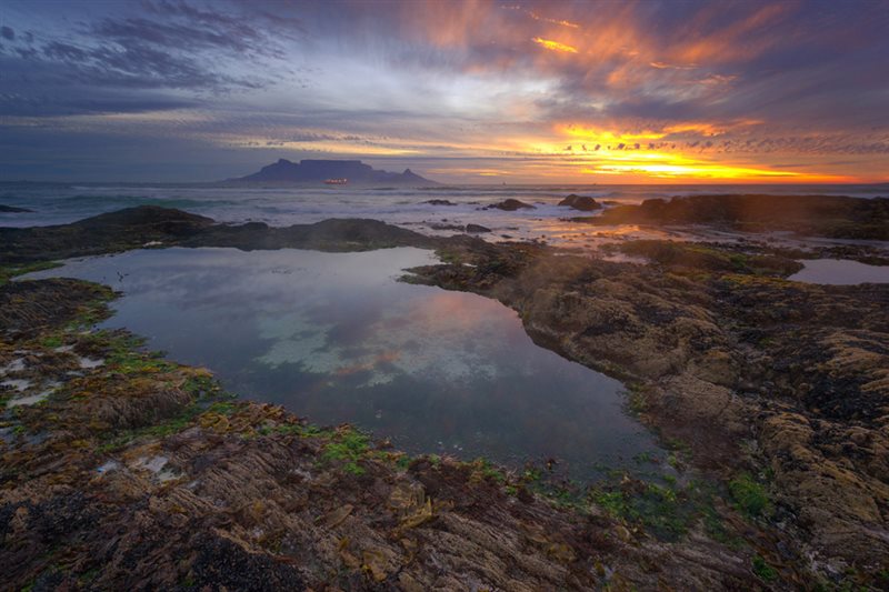 -Blouberg Rock Pool Sunset-Dudley Watson