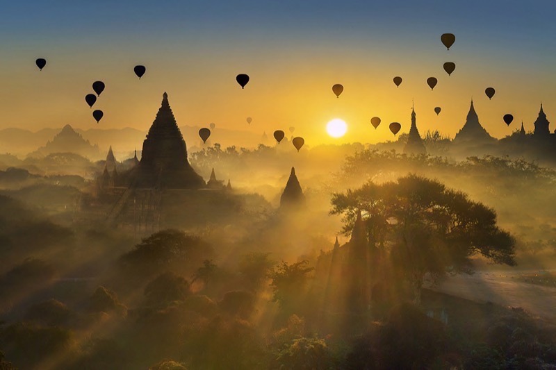 FIAP Gold-Scapes-First light at Bagan-Arnaldo Paulo Che-Hong Kong