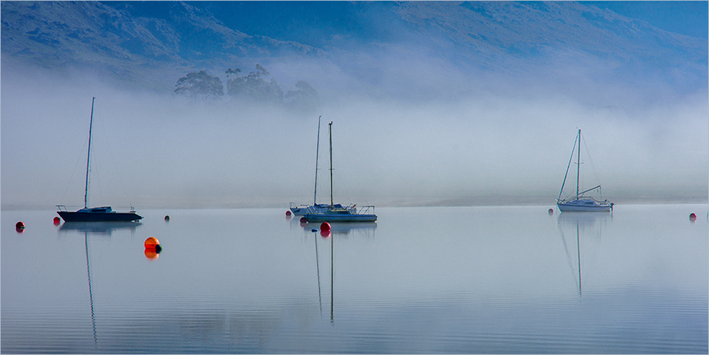 PSSA Silver Medal Open  Colour Boats in the Mist Andre Stipp Tygerberg