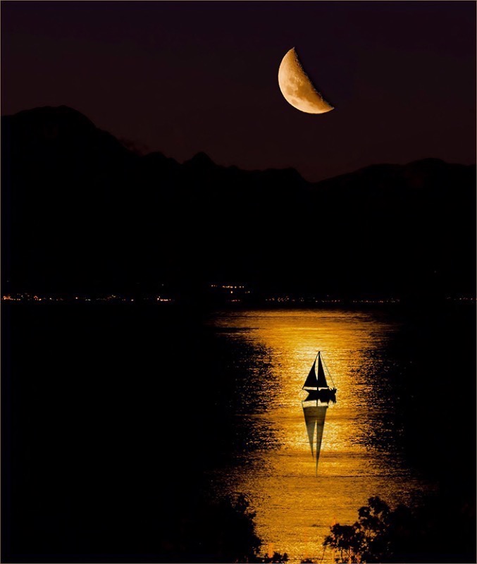 Swartland Silver-Print Scapes colour-Sails in the Moonlight-Christo la Grange-Tygerberg Photographic Society