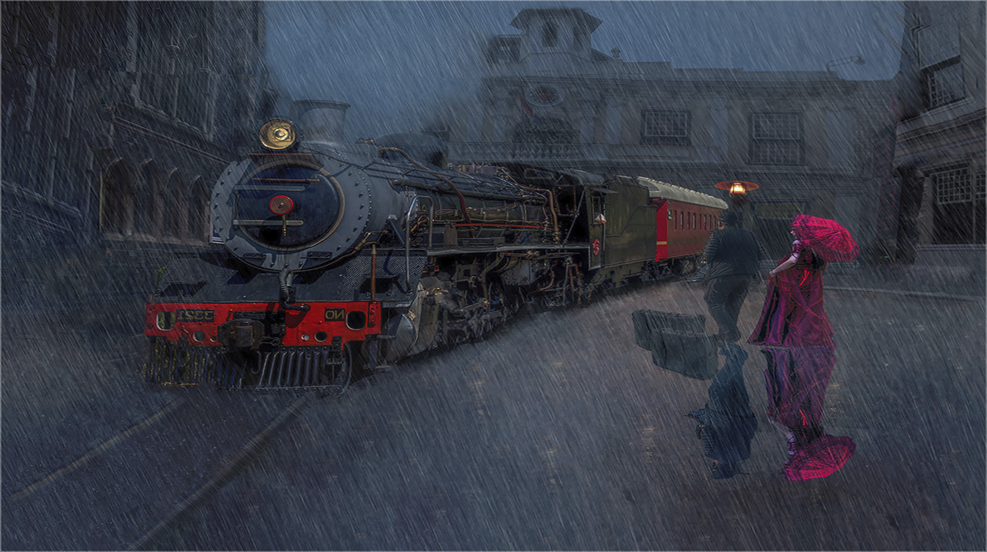 Marleen la Grange Boarding in the rain