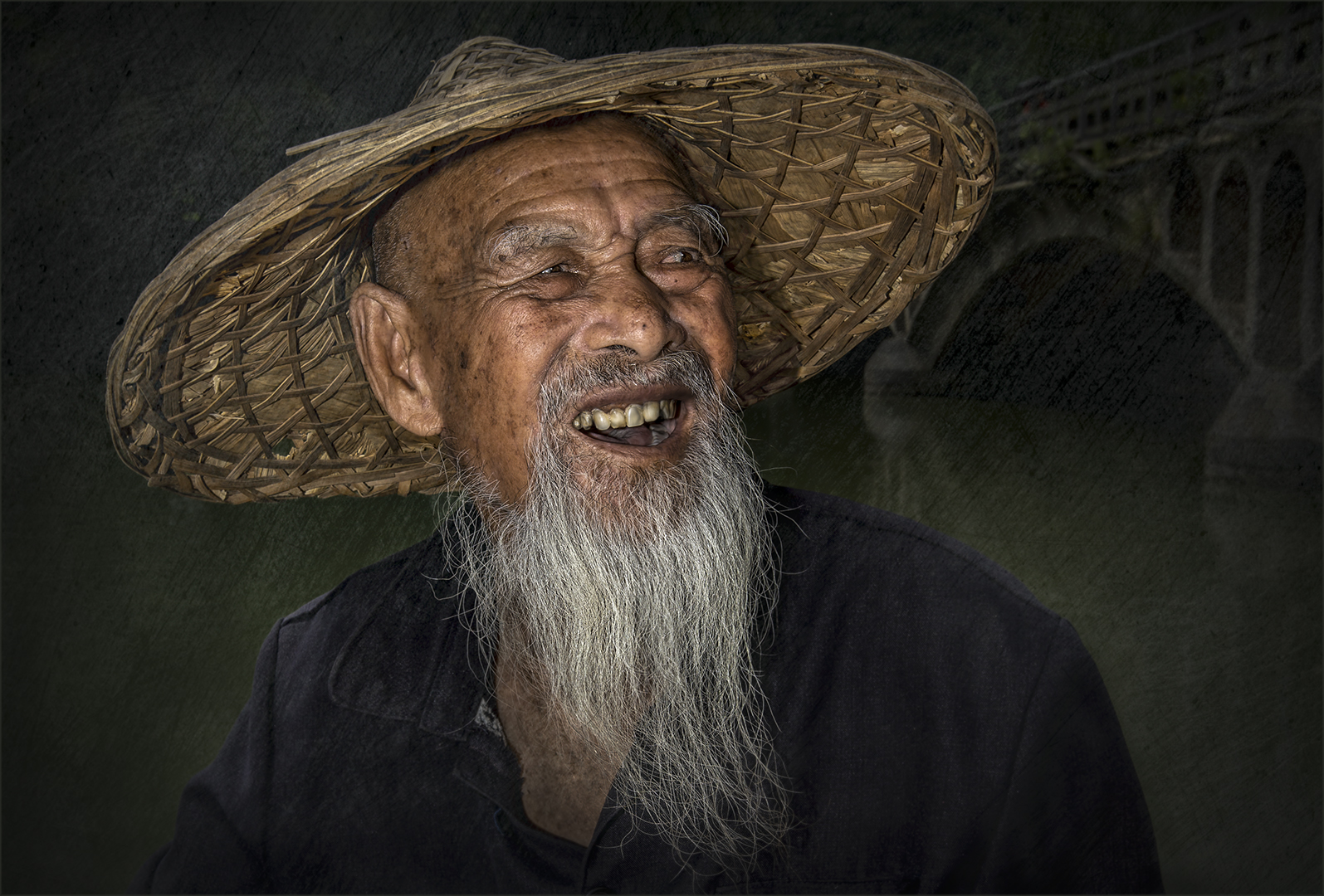 PSSA Silver Medal-Portraiture-Colour-Old Chinese man with Traditional Beard-Dries Fourie-Vereeniging Photographic Society