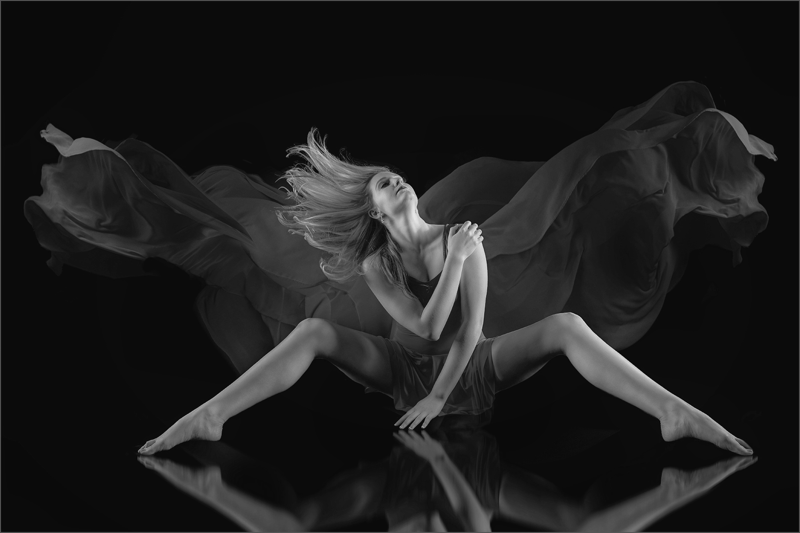 PSSA Silver Medal-Open Monochrome-Dance Reflections-Aubrey Siebert-Southern Suburbs Camera Club