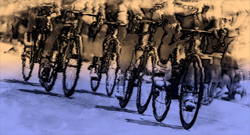 PSSA Silver Medal-Altered Reality-Creative Bike Race to the finish-Evelyn Gibson-Pretoria Photographic Society