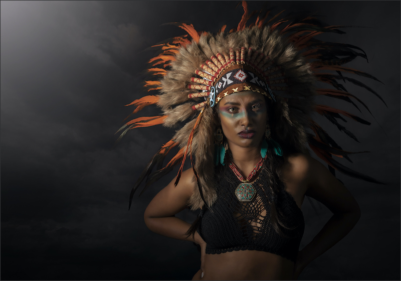PSSA Silver Medal - Human Portraits - Colour - Indian Squaw Gaze - Simon Fletcher - Southern Suburbs Camera Club