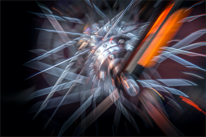 PSSA Silver Medal-Abstract Colour-Spokes on Fire-Joy Mullin-Amber Camera Club