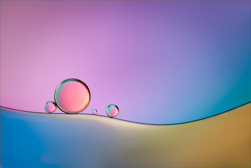 PaarlPC Club Silver Medal-Abstract Colour-Rainbow drops-Hannes Claasens-Midlens Fotoklub