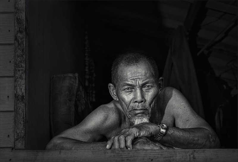 PSSA Silver Medal - Open Monochrome - Fisherman in his house - Dries Fourie - Vereeniging Photographic Society