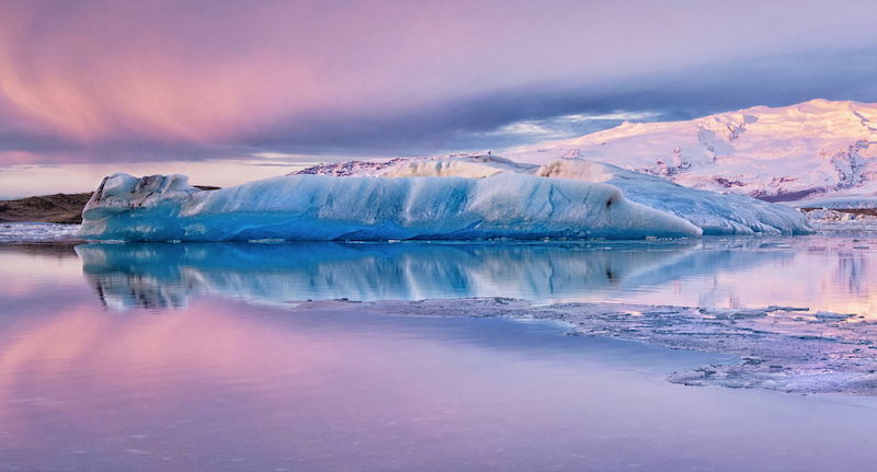 PSSA Silver Medal-Scapes-Jokulsarlon Lagoon in pinks-Antionette Morkel-Uitenhage Camera Club