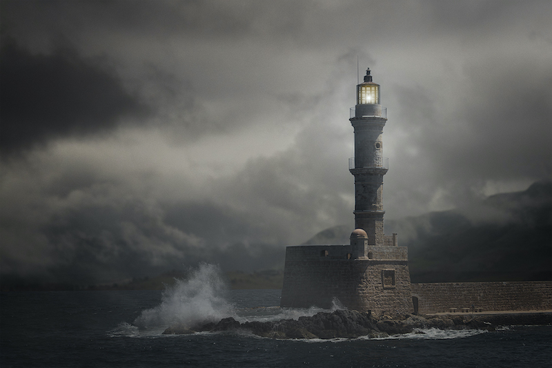 Brandpunt Club Medal - Scapes Colour - LIGHTHOUSE OF CHANIA - MICHELLE  CLOETE - Midlens Fotoklub