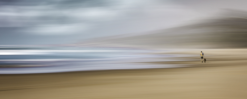 Amber Camera Club Bronze Medal-Creative Colour-One man and his dog-Diane Hampson-Amber Camera Club