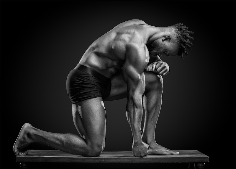 PSSA Silver Medal-Open Monochrome-Bodybuilder 9790-Hannes Claassens-Midlens Fotoklub