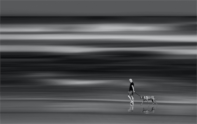 PSSA Silver Medal - Monochrome Open - Man and his dog - Peter van der Byl  - George Camera Club
