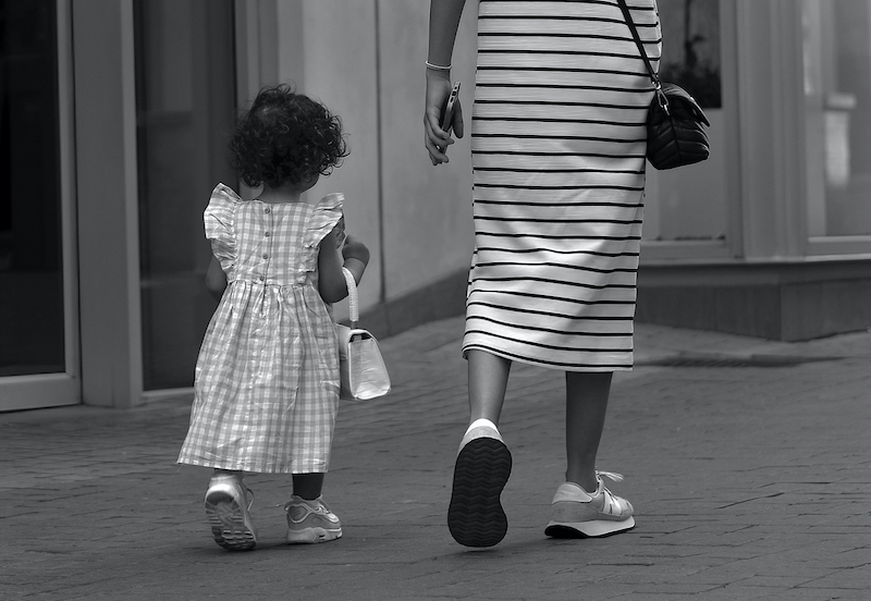 PSSA Silver Medal - PJ and Street - Monochrome - Opposites - Brian Shaw-Edenvale Photographic Club