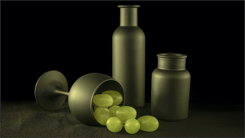 Albie Knoetze-Gold and grapes -Musina