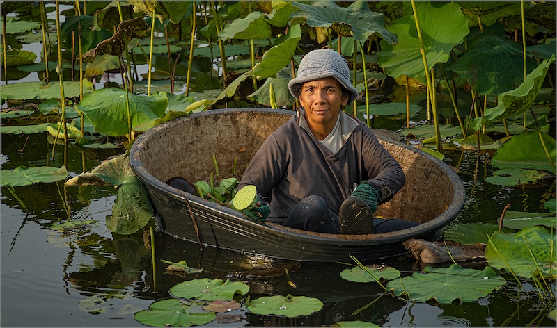 BEST PANEL-PHOTO TRAVEL-LOTUS PICKER-ELAINE VAN DER TOORN-EDEN PHOTOGRAPHIC SOCIETY