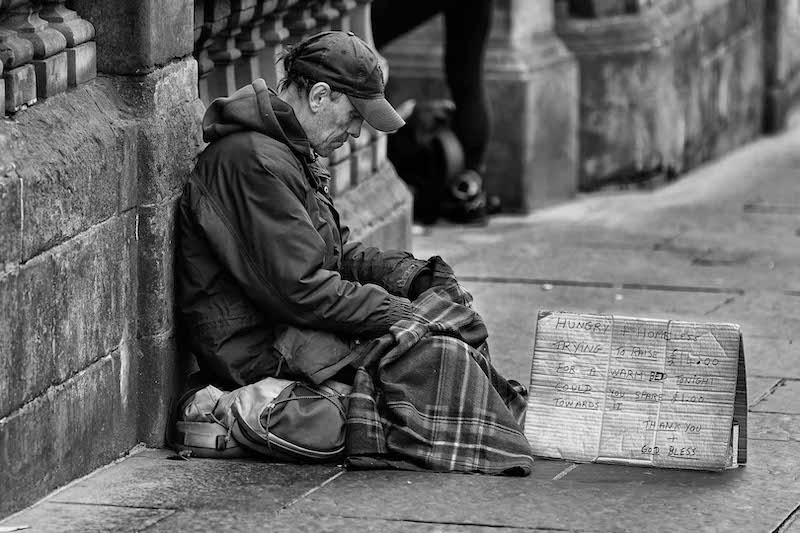 PSSA Silver Medal - Photo Travel and Street - Monochrome - Beggars cant be choosers - Alta Oosthuizen - National Photographic Club