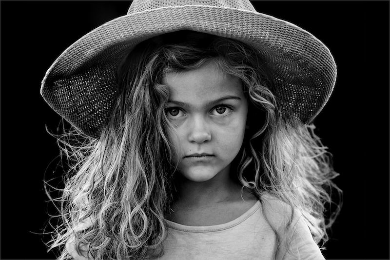 WPS BRONZE MEDAL - Prints Open Monochrome - A Moody girl - Phillip De Lange - Tafelberg  Fotografieklub