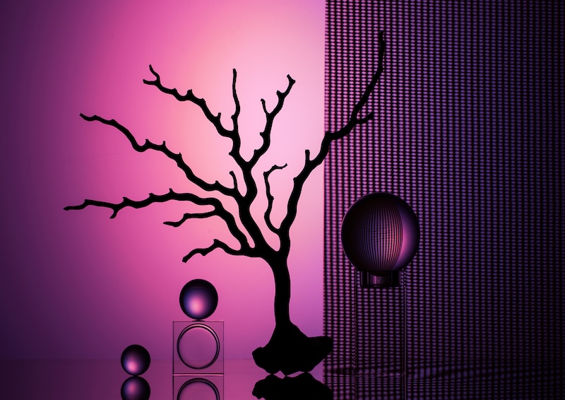 Arnold Bester - Purple Silhouette Spheres