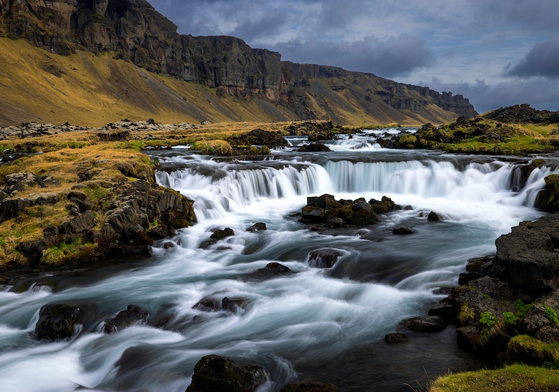 Krugersdorp Camera Club - Derek de Beer - Waterfall under dark clouds