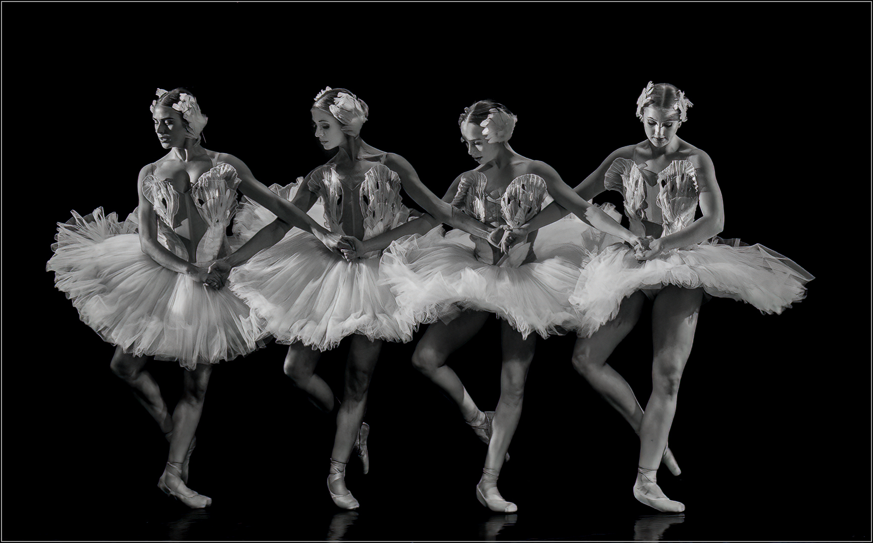 Category Winner - PSSA Silver Medal - Open Monochrome - Four Balerinas - Hendrik Grobbelaar - National Photographic Club
