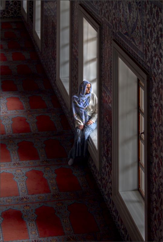2nd Place award CCHOI Prints -Looking out a window-Merie Langner from  Centurion HS