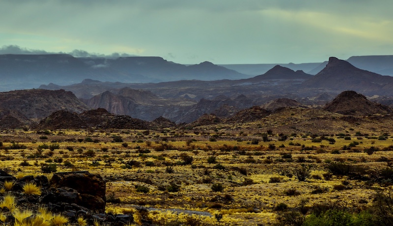 Nature - Yellow mountainous desert by Christelle Engelbrecht from Charlie Hofmeyr HS