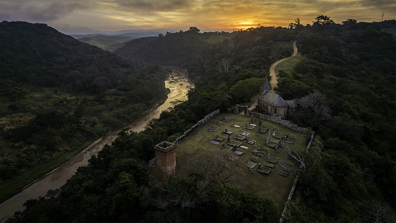 Sasol Highveld Photography Club - Louis van der Walt - Mysterious Chapel Cemetery on Hill -